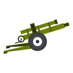 Fototapeta premium Artillery gun icon. Flat illustration of artillery gun vector icon for web design