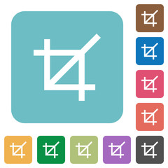 Flat crop tool icons