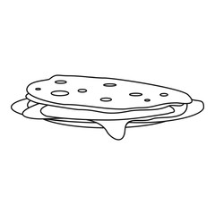 Pancakes icon. Outline illustration of pancakes vector icon for web