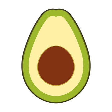 avocado vegetable healthy icon vector illustration design