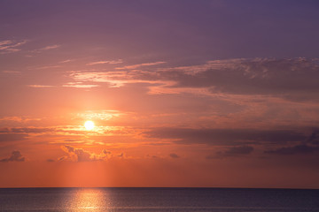 Sea Pink and Purple Sunset in Gozo, Malta