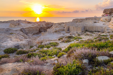 Amazing Sunset near Azure Window, Gozo, Malta