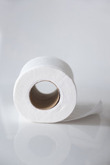 Simple toilet paper isolated on white background