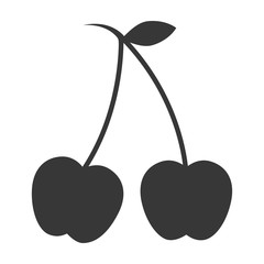 cherry fresh fruit isolated icon vector illustration design