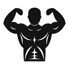 Athletic man torso icon. Simple illustration of athletic man torso vector icon for web