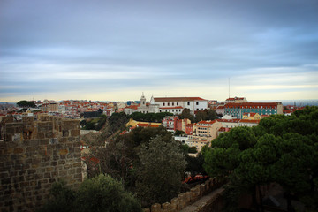 Fototapeta na wymiar Lisbon City panorama from São Jorge Castle, Portugal