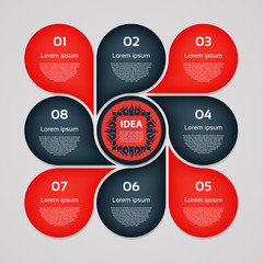 Template for your business presentation with text areas (info graphic)