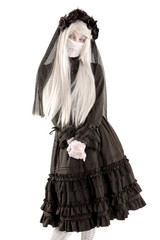 Naklejka premium Widow doll girl