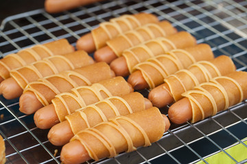 Tokyo pastry filling hotdog.