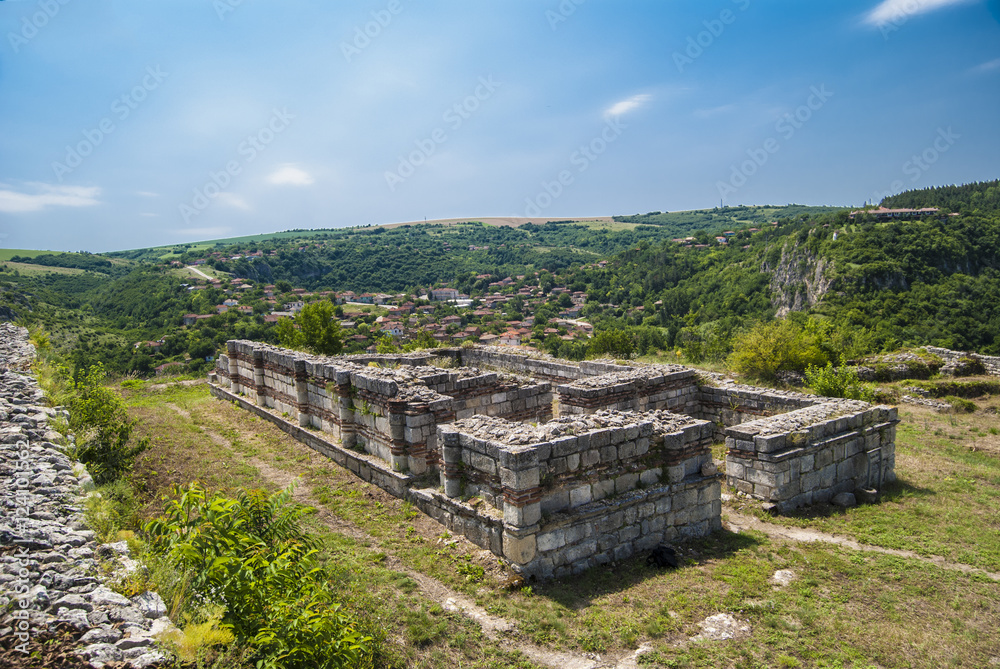 Poster The ruins of the Cherven medieval fortress near Rousse, Bulgaria