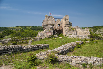 The ruins of the Cherven medieval fortress near Rousse, Bulgaria