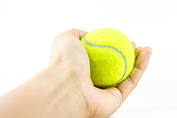 beautiful hands holding tennis ball
