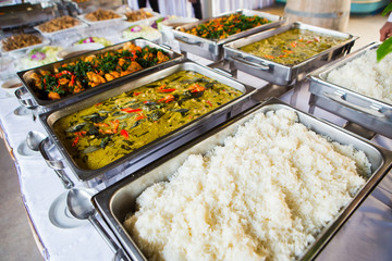 Food buffet  wedding in the Thailand