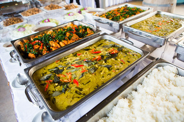 Food buffet  wedding in the Thailand