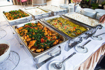 Food buffet  wedding in the Thailand