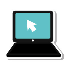 laptop computer portable device isolated icon vector illustration design