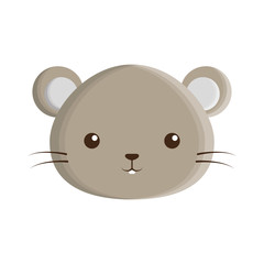 cute mouse isolated icon vector illustration design