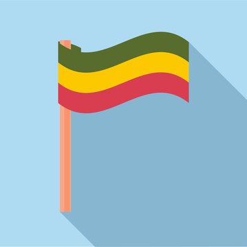 Flag rastaman icon. Flat illustration of flag rastaman vector icon for web