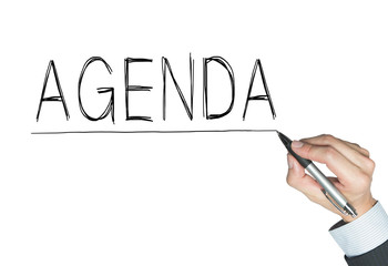 agenda written by hand