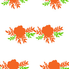 Pattern with flowers and plants.