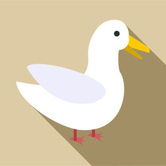 Goose icon. Flat illustration of goose vector icon for web