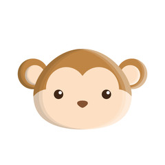 cute monkey isolated icon vector illustration design