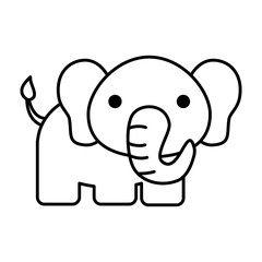 Obraz premium cute elephant isolated icon vector illustration design