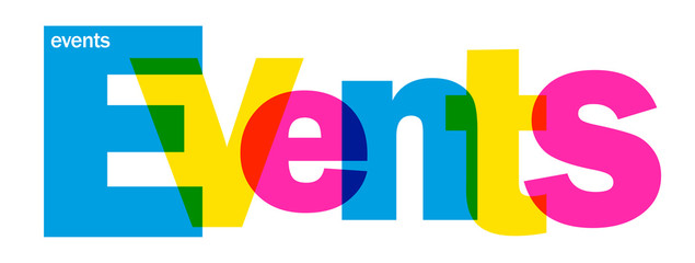 EVENTS Overlapping Vector Letters Icon