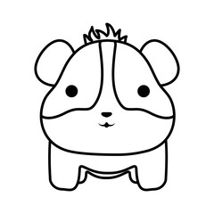 cute hamster isolated icon vector illustration design