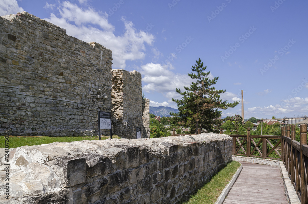 Sticker Medieval fortress Kaleto in Mezdra, Bulgaria