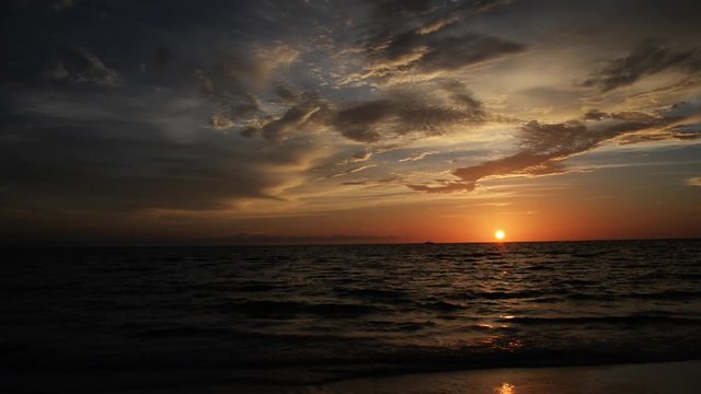 Florida cloudscape beauty sunset, seascape beach sunset.