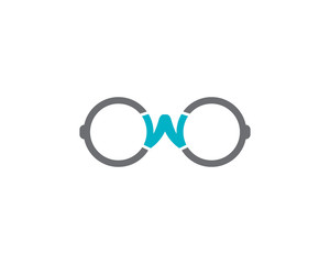 Retro eye glasses and W Lettermark 3