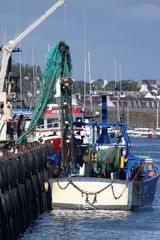 chalutiers dans le port du Guilvinec,Bretagne