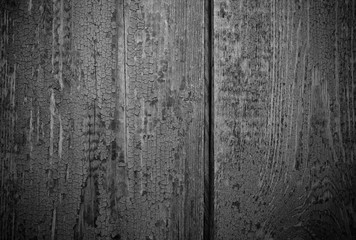Old wooden planks with peeling paint like background. Toned