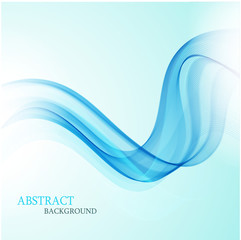 Vector illustration of blue abstract background blue wave
