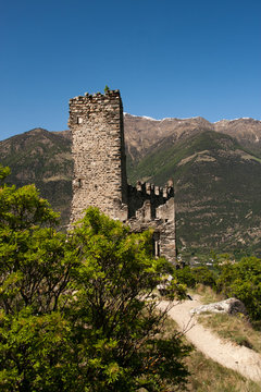 Ruin near Schlanders, Vinschgau, South Tyrol, Italy