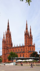 Fototapeta premium Wiesbaden, Hessen, Marktkirche, 