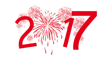 2017 mit feuerwerk