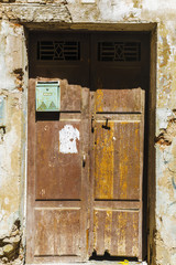 Old wooden door as background