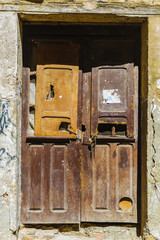 Old wooden door as background