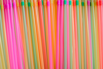 Colorful drinking straws