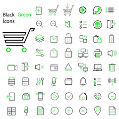 Set icon line vector