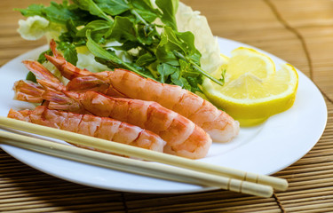 shrimp on a plate