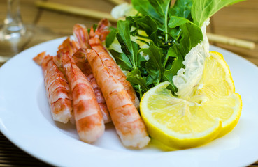 shrimp on a plate