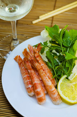 shrimp on a plate