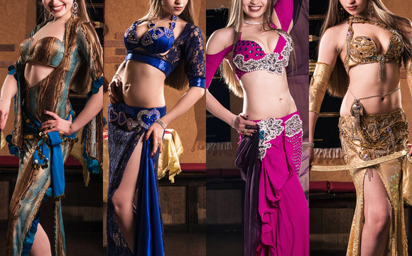 Beautiful exotic belly dancer woman