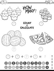 maths avtivity coloring page