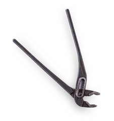 Old pliers isolated on white background