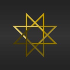 Luxurious Golden 8 Star Logo Icon Template