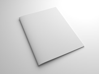 Blank photo-realistic 3D rendering magazine or brochure